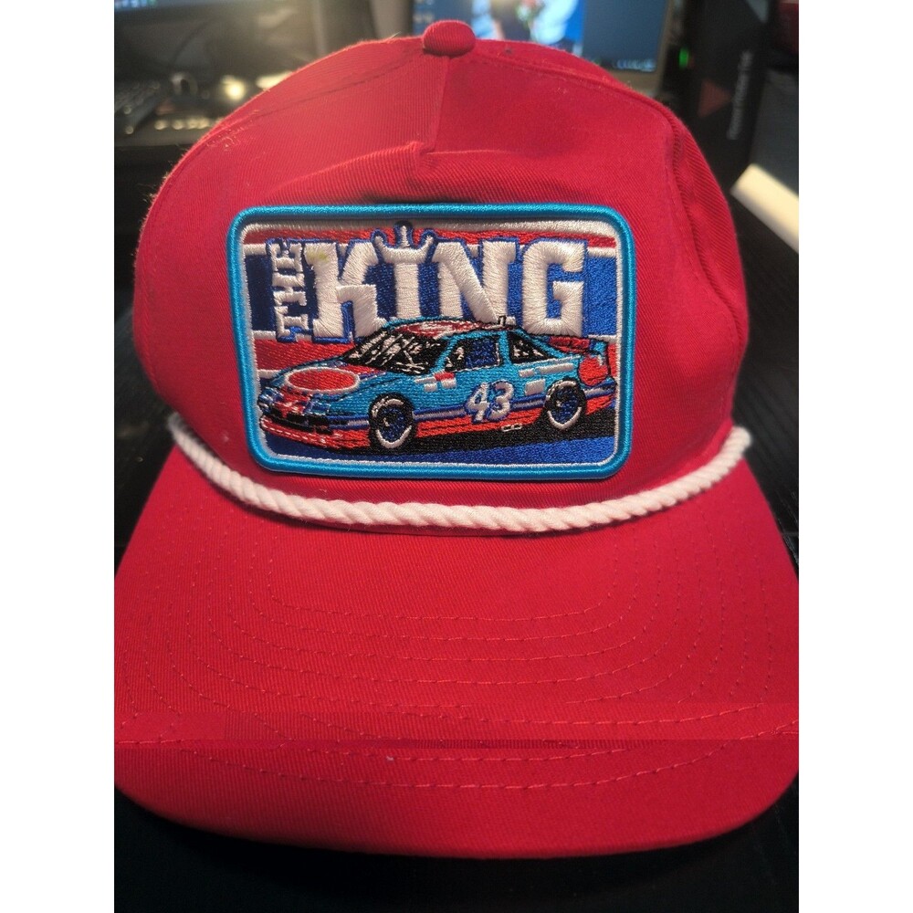 New Era Richard Petty #43 The King Rope Golfer Snap Back Hat NASCAR Red Blue
